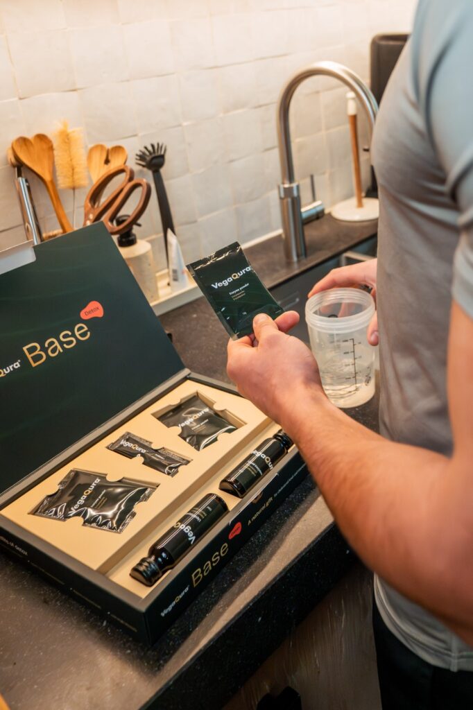 Person preparing ingredients in kitchen